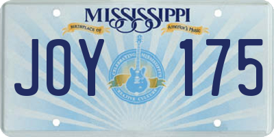 MS license plate JOY175
