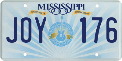 MS license plate JOY176