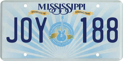 MS license plate JOY188