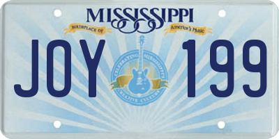 MS license plate JOY199