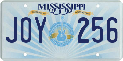 MS license plate JOY256