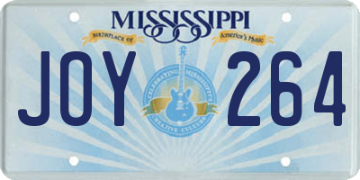 MS license plate JOY264