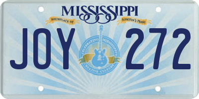MS license plate JOY272