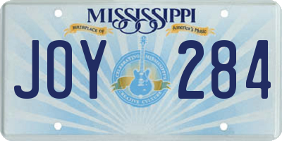 MS license plate JOY284