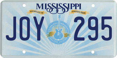 MS license plate JOY295