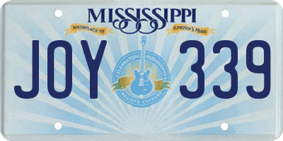 MS license plate JOY339