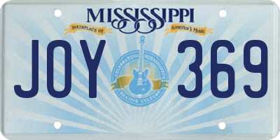 MS license plate JOY369