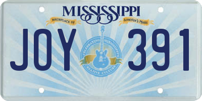 MS license plate JOY391