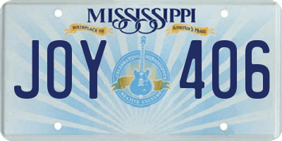 MS license plate JOY406