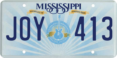 MS license plate JOY413