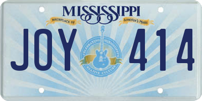 MS license plate JOY414