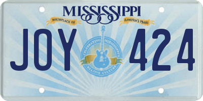 MS license plate JOY424