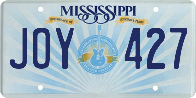 MS license plate JOY427