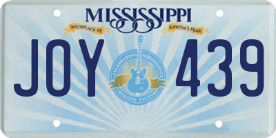 MS license plate JOY439