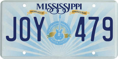 MS license plate JOY479