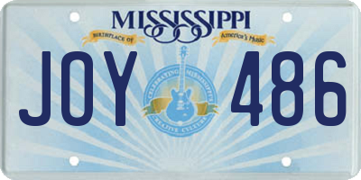 MS license plate JOY486
