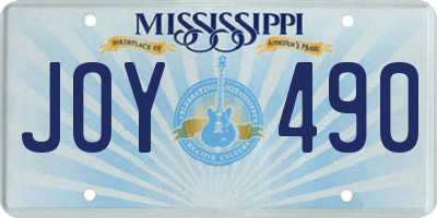 MS license plate JOY490