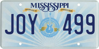 MS license plate JOY499