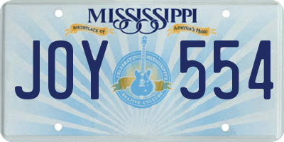 MS license plate JOY554