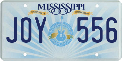 MS license plate JOY556