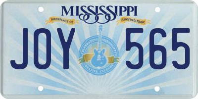 MS license plate JOY565