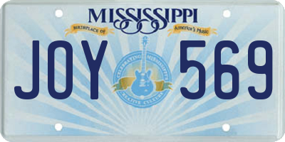 MS license plate JOY569