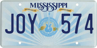 MS license plate JOY574