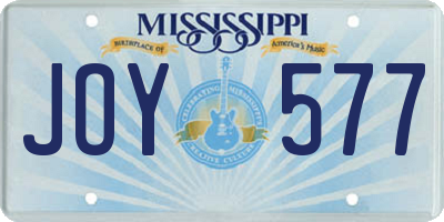 MS license plate JOY577