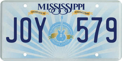 MS license plate JOY579
