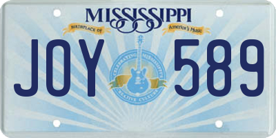 MS license plate JOY589