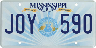 MS license plate JOY590