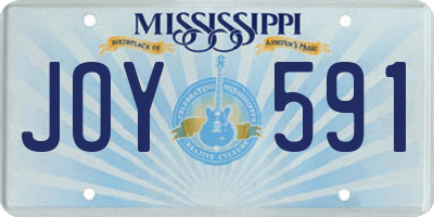 MS license plate JOY591