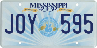 MS license plate JOY595