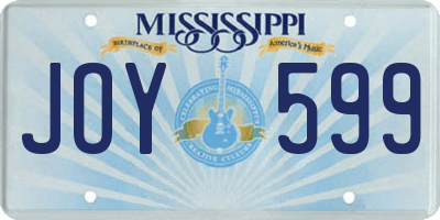 MS license plate JOY599