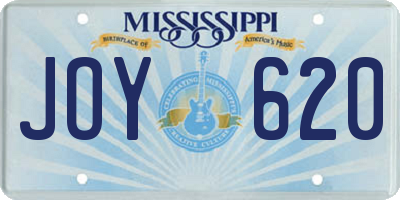 MS license plate JOY620