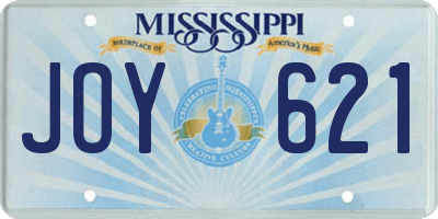 MS license plate JOY621