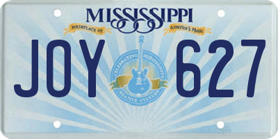 MS license plate JOY627