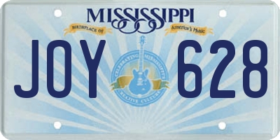 MS license plate JOY628
