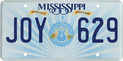 MS license plate JOY629