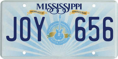 MS license plate JOY656