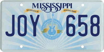 MS license plate JOY658