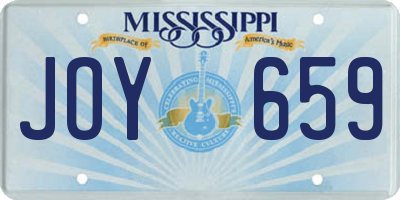 MS license plate JOY659