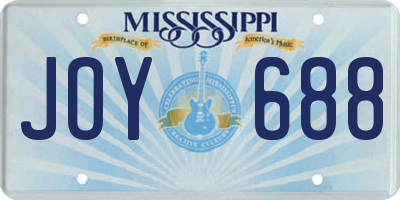 MS license plate JOY688