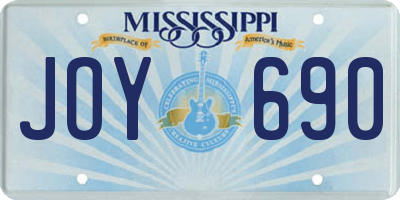MS license plate JOY690