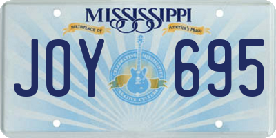 MS license plate JOY695
