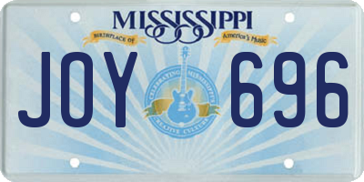 MS license plate JOY696