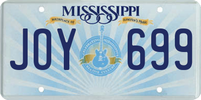 MS license plate JOY699