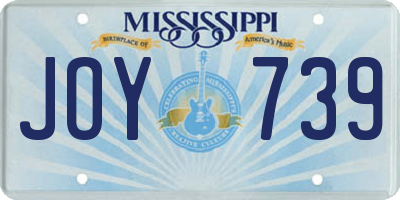 MS license plate JOY739