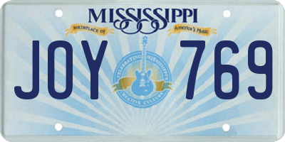 MS license plate JOY769
