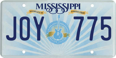 MS license plate JOY775